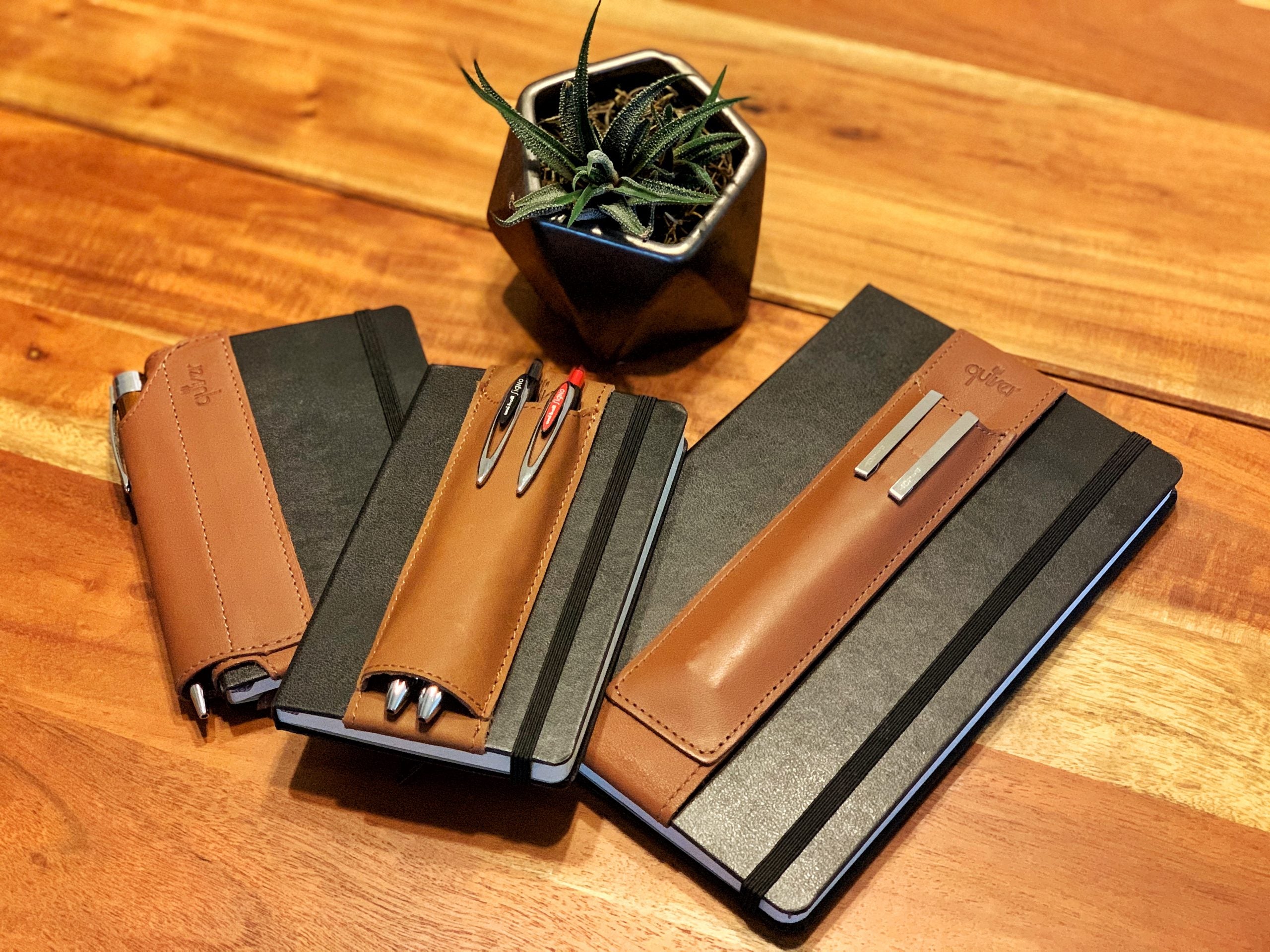 Quiver Pen Holders  Leather Notebook Pen Holders